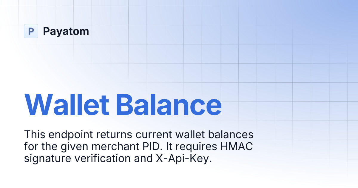 Wallet Balance | Payatom